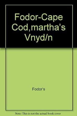 Buy FODOR-CAPE COD,MARTHA'S VNYD/N (Gold guides) Book Online at Low ...