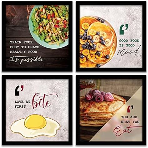Kotart - Cooking Quotes Wall Posters With Frame for Restaurant, Cafe ...