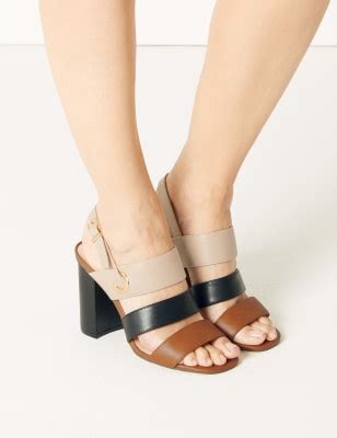 Block Heel Slingback Sandals
