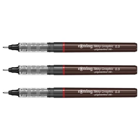 Rotring 3 Tikky Graphic Fineliner Pens Set Professional Drawing Pens ...
