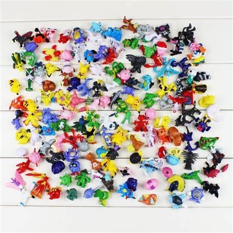 ZenShanti Pokemon Mini Figures 48 Unique+Random Piece Set | 2-3 cm Cute ...