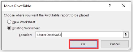 How to Move Pivot Table in Excel 的图像结果