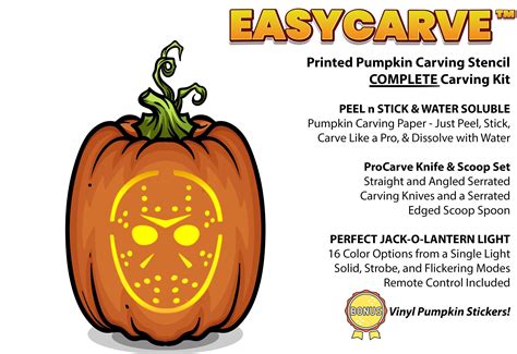 Pumpkin Carving Patterns Jason Mask