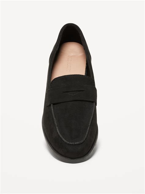 Black Penny Loafers For Women