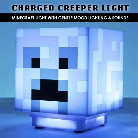 Minecraft Creeper Night Light with Official Creeper Sounds