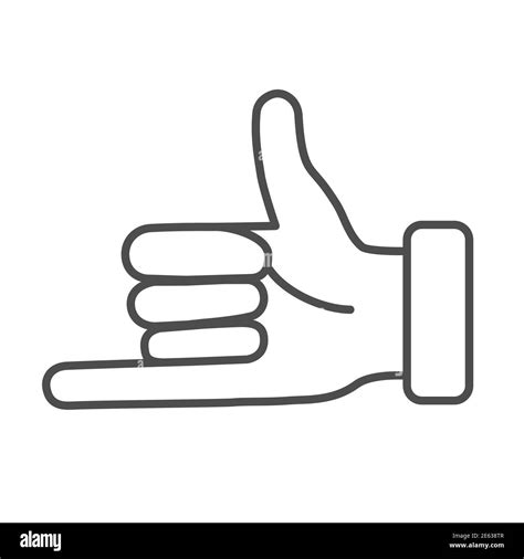 Promise hand gesture thin line icon, gestures concept, fist with ...