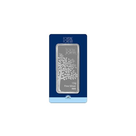 FORTUNE FOREVER Pure Silver BIS Hallmarked Bar/Lagdi with Tree Impress ...