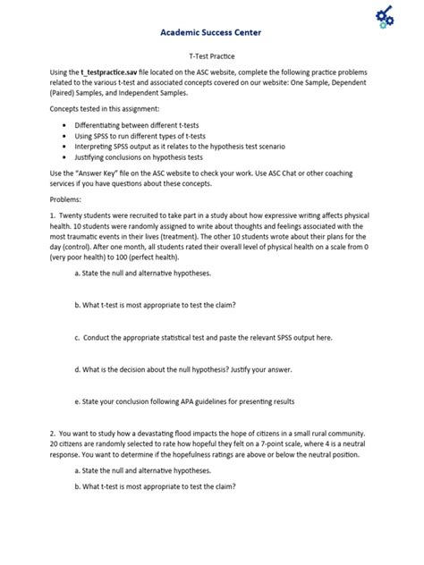 T-Test Example Problems 的图像结果