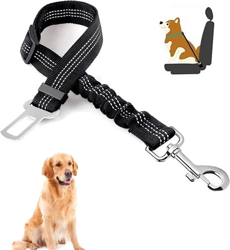 Durable Dog Car Harness with Adjustable Seat Belt, Strong Nylon Bungee ...