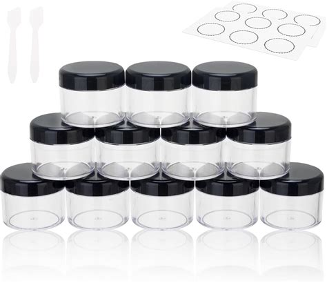 Amazon.com: GOLACKY 20 Grams Small Plastic Jars with Lids, 12 Pack Travel Cosmetic Containers ...