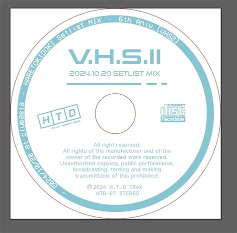 VHSⅡ LIVE SETLIST CD | HTD TRAX STORE