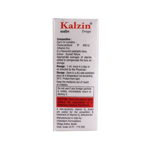 Kalzin Drop 30 ml Price, Uses, Side Effects, Composition - Apollo Pharmacy