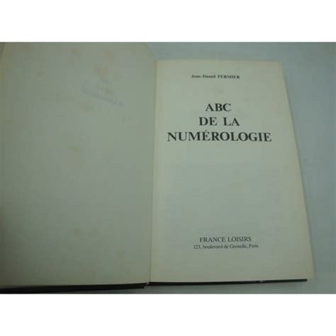 Jean Daniel Fermier - ABCs of Numerology - Your | Ubuy India