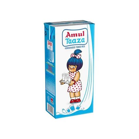 Amul Taaza Homogenised Toned Milk, 200ml – NagaBazaar™