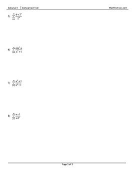 Image result for Comparison Test Worksheets