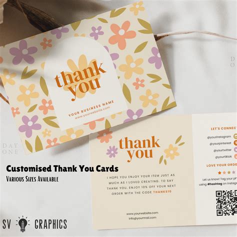 Custom Standard Thank You Cards Printing With Personalized Designs | SV ...
