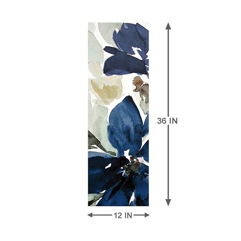 Glorious Blue Blooms Panel Canvas Wall Art, 12x36 | At Home