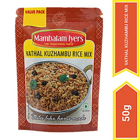 Buy Mambalam Iyers Vathal Kuzhambu Ready Rice Mix - Easy To Digest ...