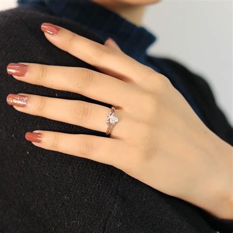 Zarkan Fruit Heart AD Pure Silver Ring