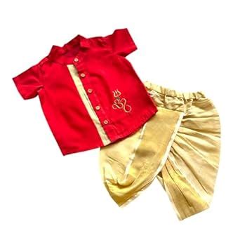 Buy Picksparrow Traditional Indian Dhoti Set for Baby Boys (Embroidered ...
