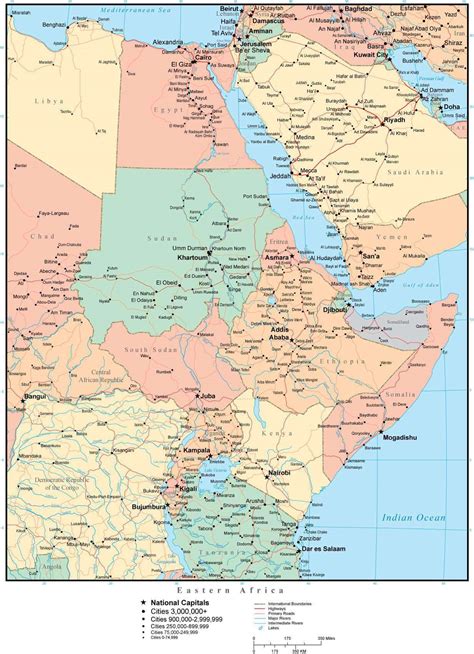 Detailed Map Of East Africa