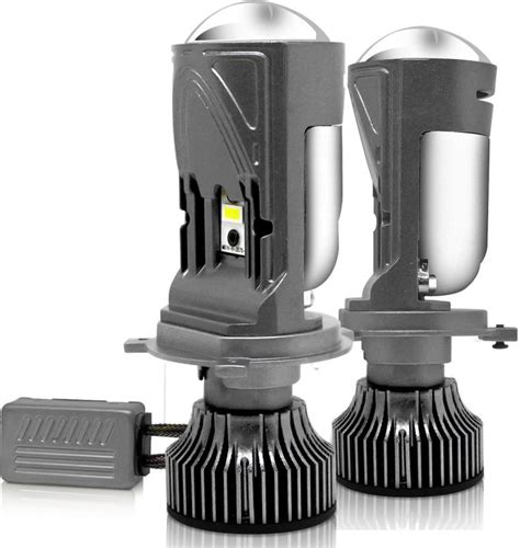 FABTEC H4 LED 80W/18000LM Mini Projector White 6000K Headlight Bulbs ...