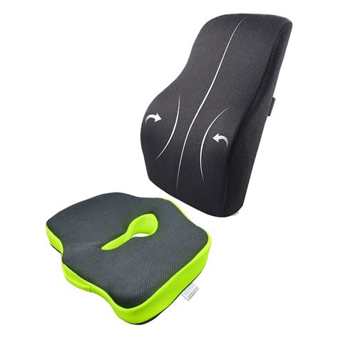 Lumbar Support Memory Foam Cushion, Memory Foam Coccyx Seat Cushion (C ...