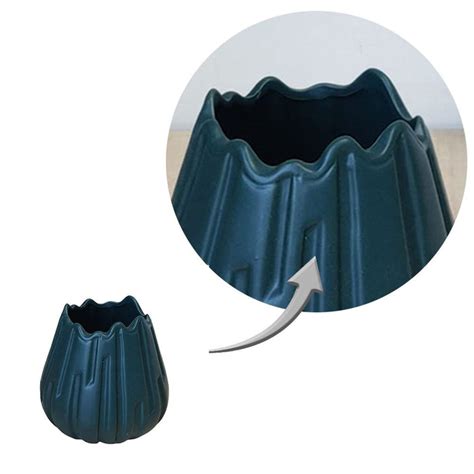 Decorative Ceramic Flower Vase with Groove, Modern Vases for Desk Deco ...