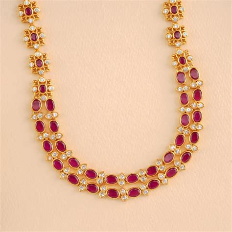 Double Sided Kemp & Lakshmi Necklace | Antique Gold – Sri Anu Jewellers