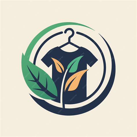 Premium Vector | Minimalist Sustainable Clothing Logo Featuring a TShirt Hanger and Plant Design ...