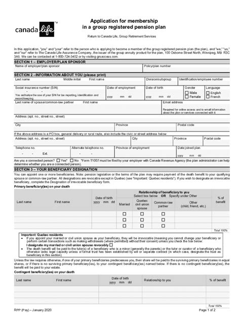 Fillable Online Application for membership in a group registered ...