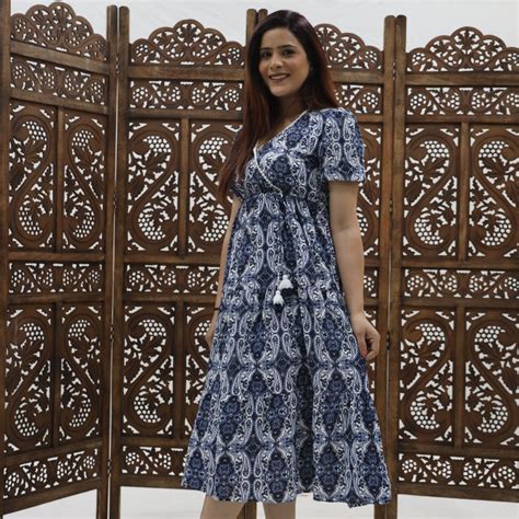 Hand Block Batik Dresses - Buy Batik Print Dress Online | iTokri