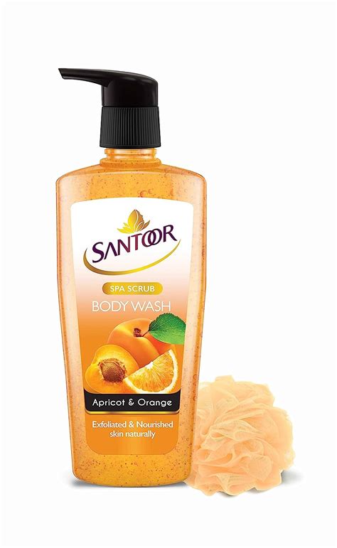 Buy Santoor Apricot & Orange Spa Scrub Body Wash, 250ml Online at Low ...