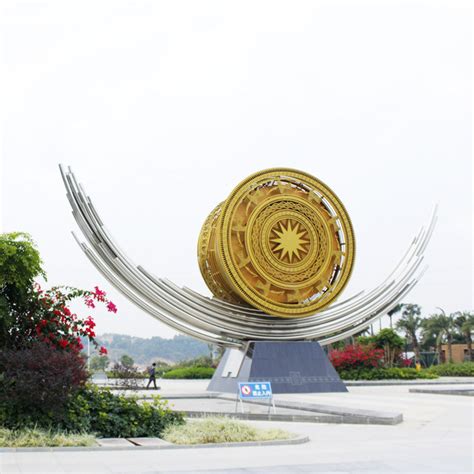 核心主义不锈钢景观雕塑 中国鼓特色景观雕塑_zfr13929916763-站酷ZCOOL