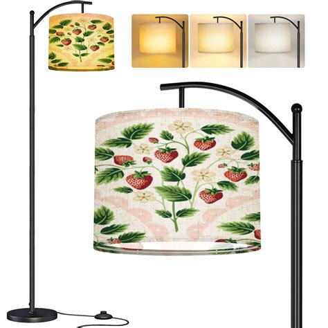 Arc Floor Lamp Cottage Core Garden Strawberries Scallops Seamless ...