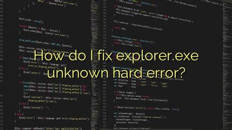 How To Fix Unknown Hard Error On Windows 10 & Recover Data - MiniTool