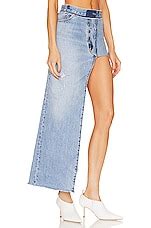 EB Denim Reinvented Long Skirt in Multi Denim | REVOLVE