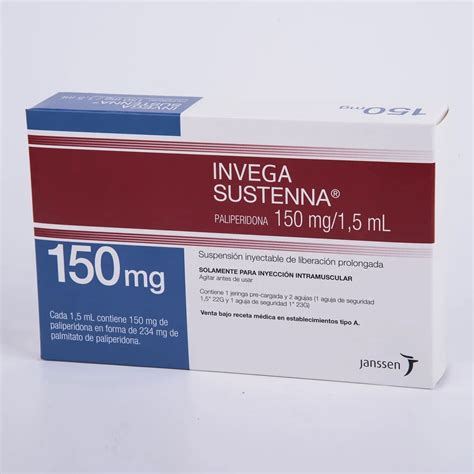 Invega Sustenna 150 mg x 1 Jeringa Prellenada - Paliperidona - precio ...