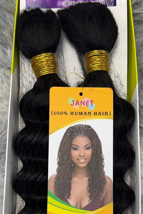 JANET COLLECTION – New Deep Bulk 100% Human Hair Braid – Crochet Braid ...