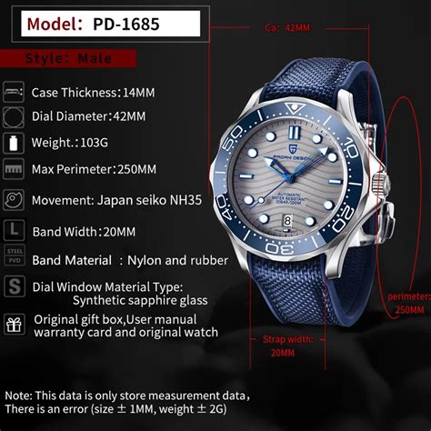 Pagani Design PD-1685 42MM (Japanese NH-35 Automatic Movement) Mechani ...