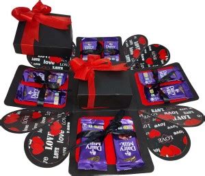 US IDEAL CRAFT Explosion Box, Birthday Gift (8 Chocolate & Zigzag Photo ...