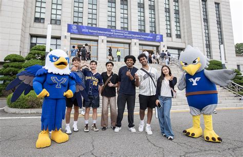 Students participating in the Yonsei International Summer School take a ...