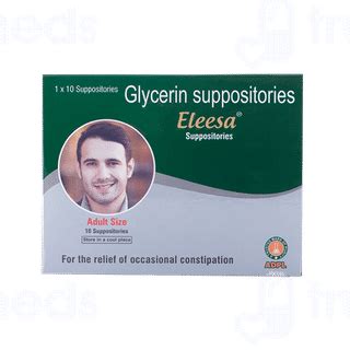 Eleesa Glycerin Adult Size Suppository 10 - Uses, Side Effects, Dosage ...