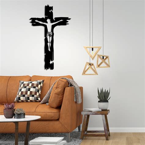 Crucifix Metal Wall Art, Metal Wall Hanging, Wall Art Decor, Crucifix ...