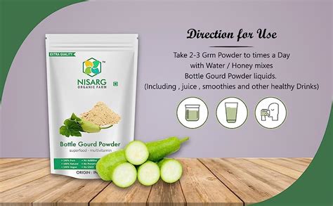 Buy NISARG ORGANIC FARM Bottle Gourd Powder Lauki/Doodhi Powders Pure ...