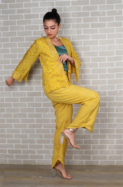 METTLE- Cutdana Blazer Jacket - Mustard - Ishnya