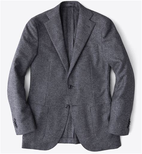 Hudson Grey Birdseye Wool Flannel Jacket by Proper Cloth