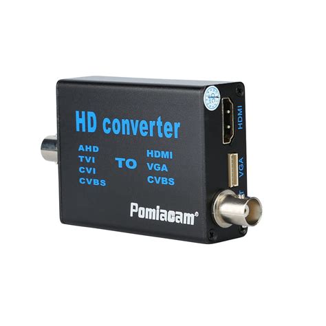 POMIACAM BNC to HDMI video signal convertor, 4-IN-1 Composite CVBS AHD ...