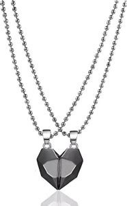 MEENAZ Latest heart Magnetic Couple Neck Chain Set for lovers ...