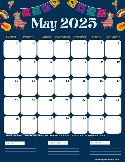 May 2025 Calendar Printable Portrait